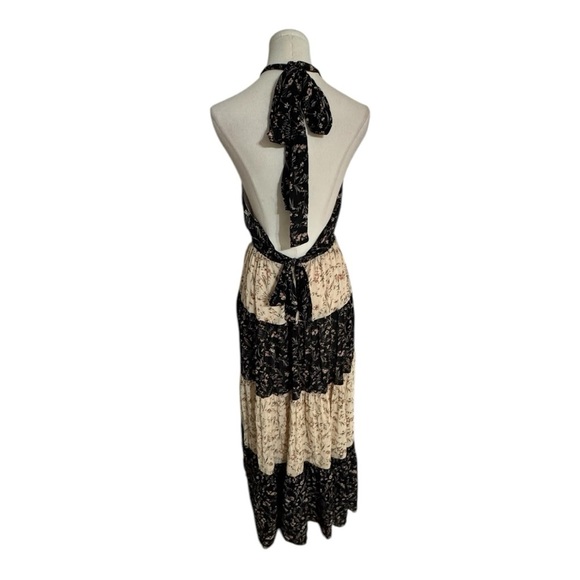 LULUS Mixed Message Black and Beige Floral Print
Halter Maxi Dress Size M Party - Picture 7 of 9